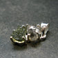 Moldavite & Herkimer Diamond Silver Pendant - 0.9" - 2.23 Grams