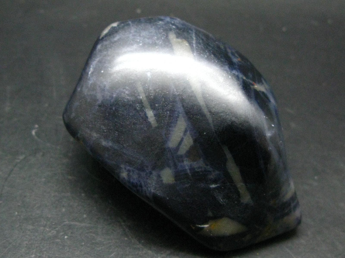 Blue Sapphire Corundum Polished Stone From Guinea - 3.9" - 521 Grams