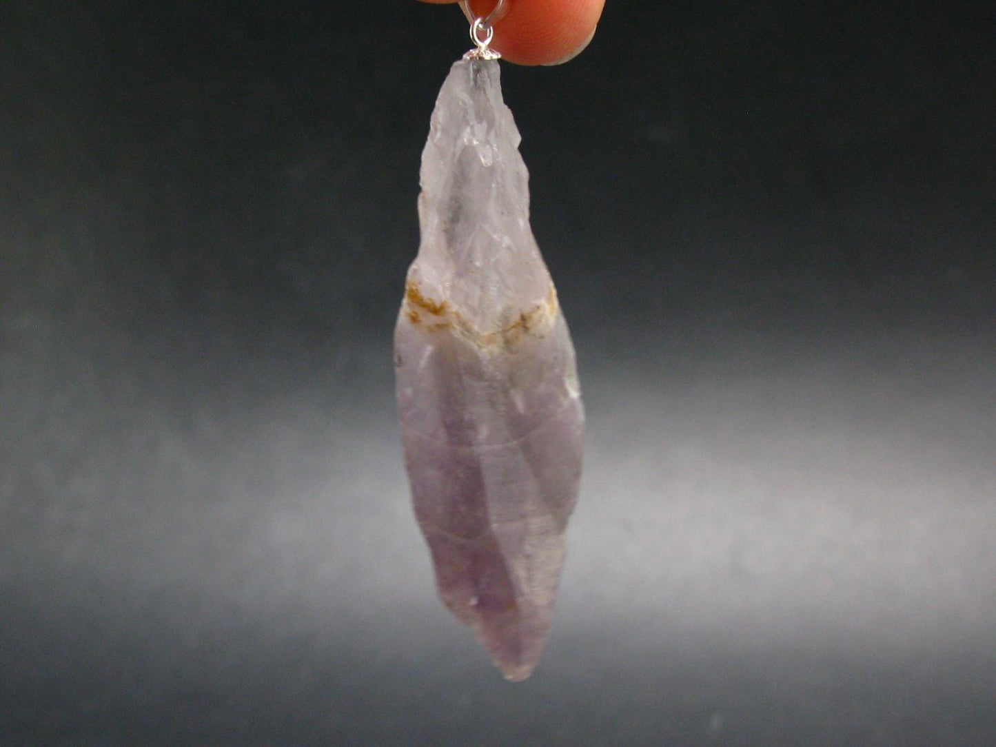 Rare Raw Auralite Super 23 Amethyst Silver Pendant From Canada - 2.8" - 16.83 Grams