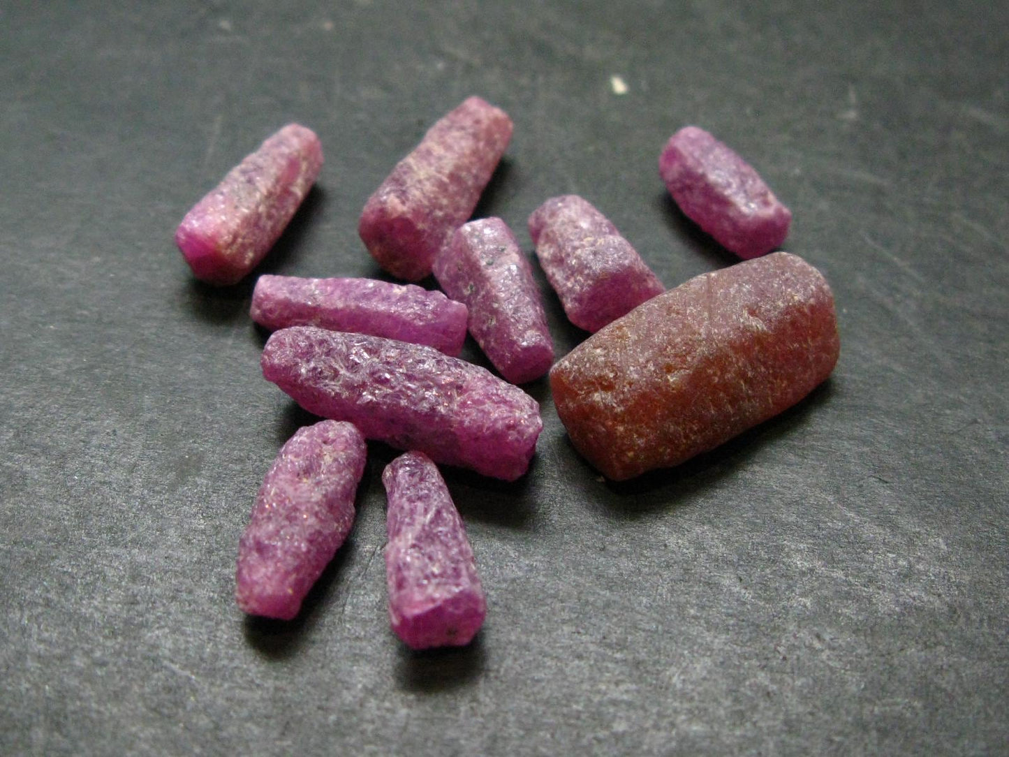 Lot of 10 Ruby Crystals from Winza Tanzania - 19.80 Grams