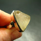 Natural Gem Raw Libyan Desert Glass Tektite Sterling Silver Ring from Libya - Size 8.25 - 7.88 Grams