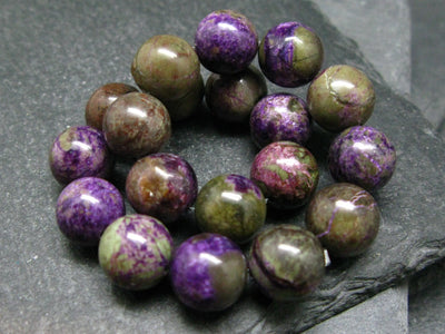 Atlantasite (Stichtite & Serpentine) Genuine Bracelet ~ 7 Inches ~ 10mm Round Beads