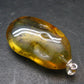 Natural Insects in Baltic Amber 925 Silver Pendant from Poland - 1.6" - 3.90 Grams