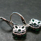 Gem Emerald Faceted Silver Earrings From Colombia - 2.59 Grams Total