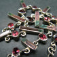 Watermelon Tourmaline Crystal Silver Necklace from Brazil - 18" - 17.5 Grams