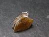 Rare Herderite Crystal Silver Pendant from Brazil - 0.8" - 1.53 Grams