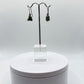 Raw Moldavite Sterling Silver Drop Earrings - Weight 2.37 Grams