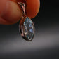Blue Topaz Sterling Silver Pendant From Brazil - 0.9" - 2.57 Grams