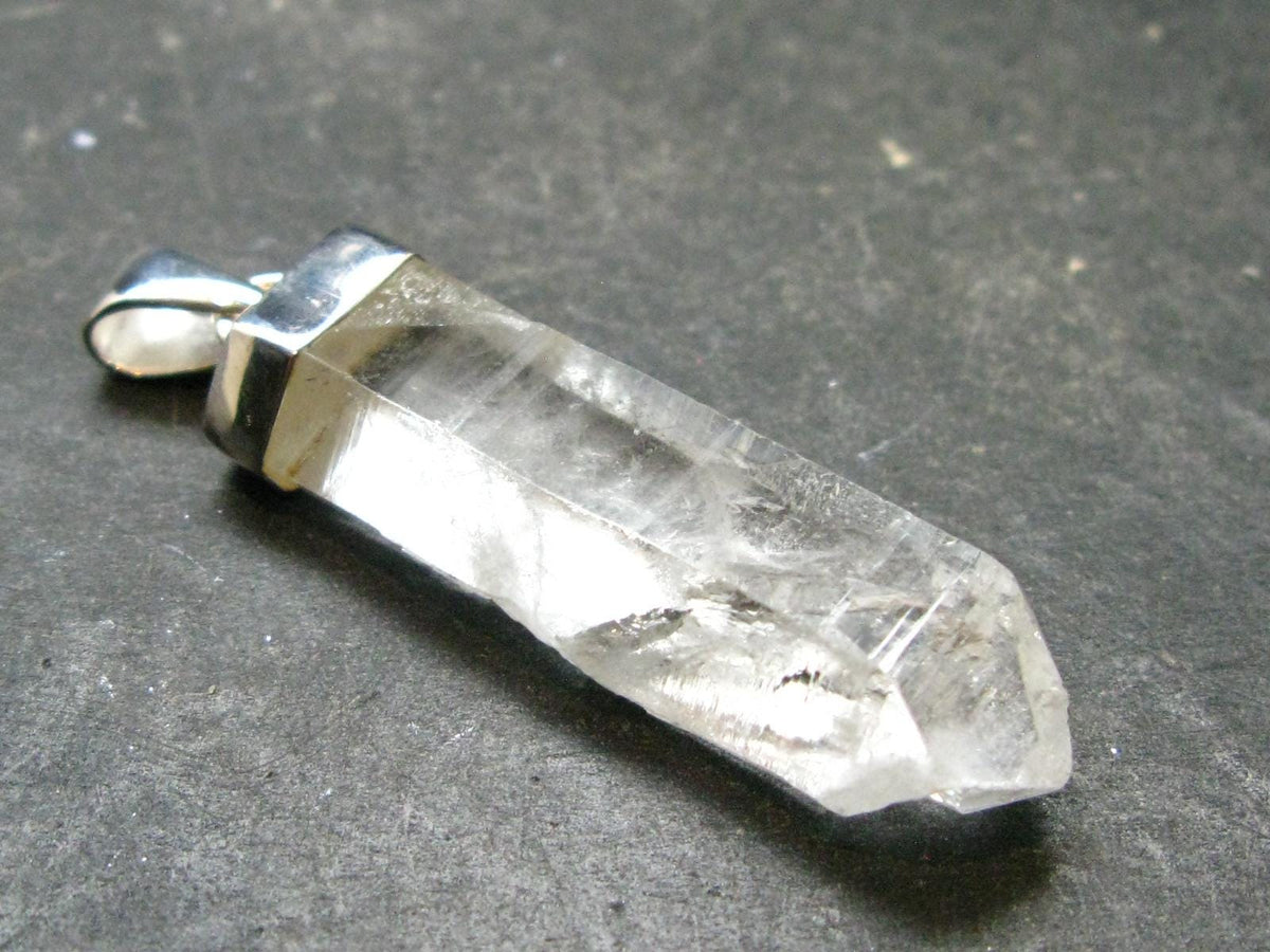 Lemurian Quartz Crystal Pendant From Brazil - 1.9" - 8.31 Grams