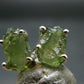 Natural Moldavite Tektite Raw Stud Earrings In Sterling Silver From Czech Republic - 1.58 Grams