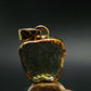 Moldavite Tektite Gold Plated Silver Pendant from Czech Republic - 0.8" - 1.31 Grams