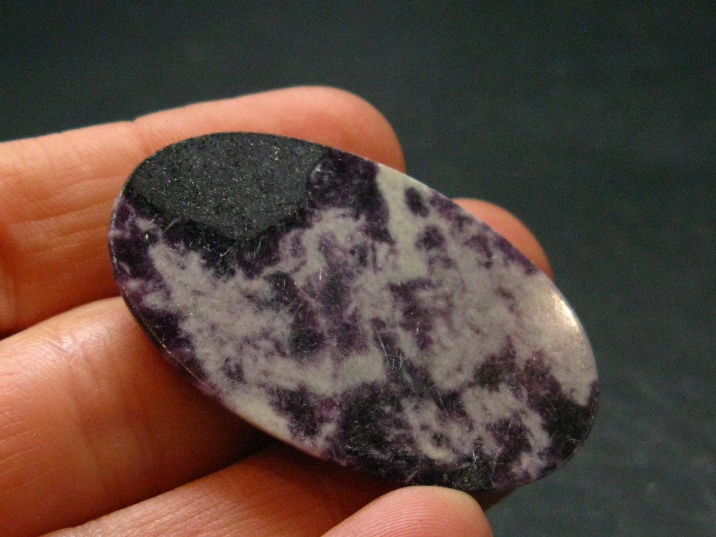 Very Rare Large Kammererite Chrome Clinochlore Cabochon From Turkey - 1.7" - 9.05 Grams