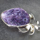 Rare High-Quality Charoite Pendant in SS From Russia - 1.8" - 18.8 Grams