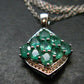 Emerald Silver Pendant W/Chain From Colombia - 3.86 Grams Total