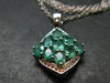 Emerald Silver Pendant W/Chain From Colombia - 3.86 Grams Total