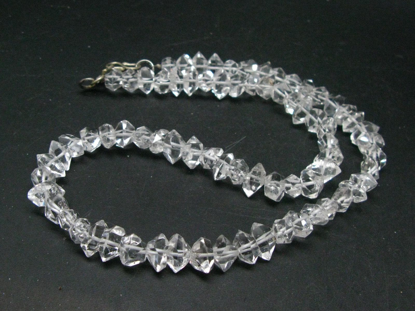 Herkimer Diamond Quartz Necklace From USA - 17" - 38.1 Grams
