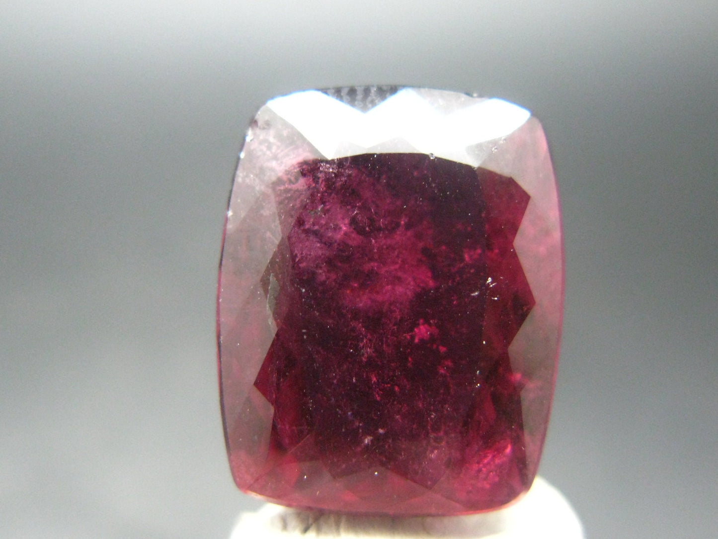 Red Tourmaline Cut Stone Gem From Brazil - 10.92 Carats - 15x12mm