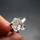 Fine Clear Natural Herkimer Diamond Silver Ring From New York - Size 11 - 2.53 Grams
