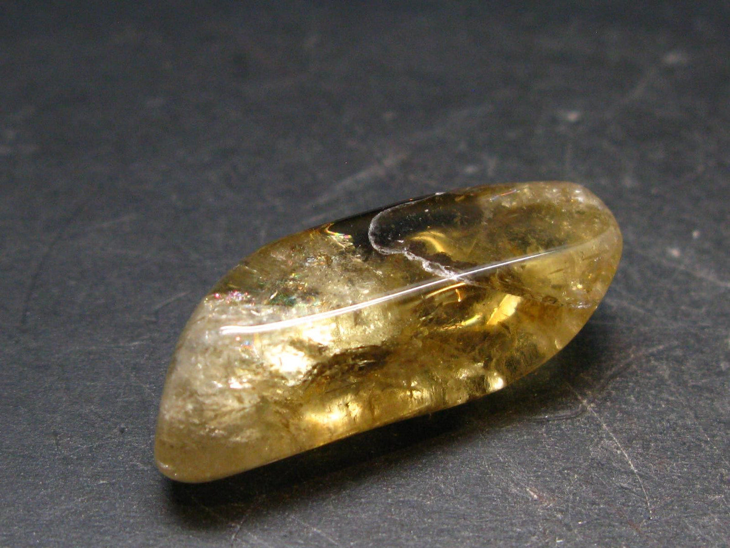 Nice Untreated Unheated Citrine Tumbled Stone from Zambia - 52.10 Carats - 1.4"