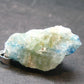 Rare Raw Blue Euclase Gem Crystal Silver Pendant from Zimbabwe - 1.2" - 3.97 Grams