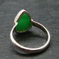 Natural Apple Green Chrysoprase 925 Sterling Silver Ring From Australia - 3.34 Grams - Size 7