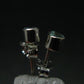 Alexandrite Gem Silver Stud Earrings From Russia - 0.87 Grams