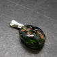Moldavite Tektite Silver Pendant from Czech Republic - 0.9" - 1.9 Grams