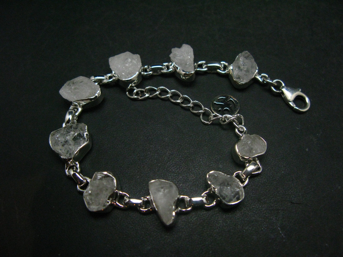 Phenakite Phenacite Silver Bracelet From Brazil- 7" - 14.0 Grams