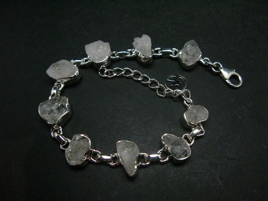 Phenakite Phenacite Silver Bracelet From Brazil- 7" - 14.0 Grams