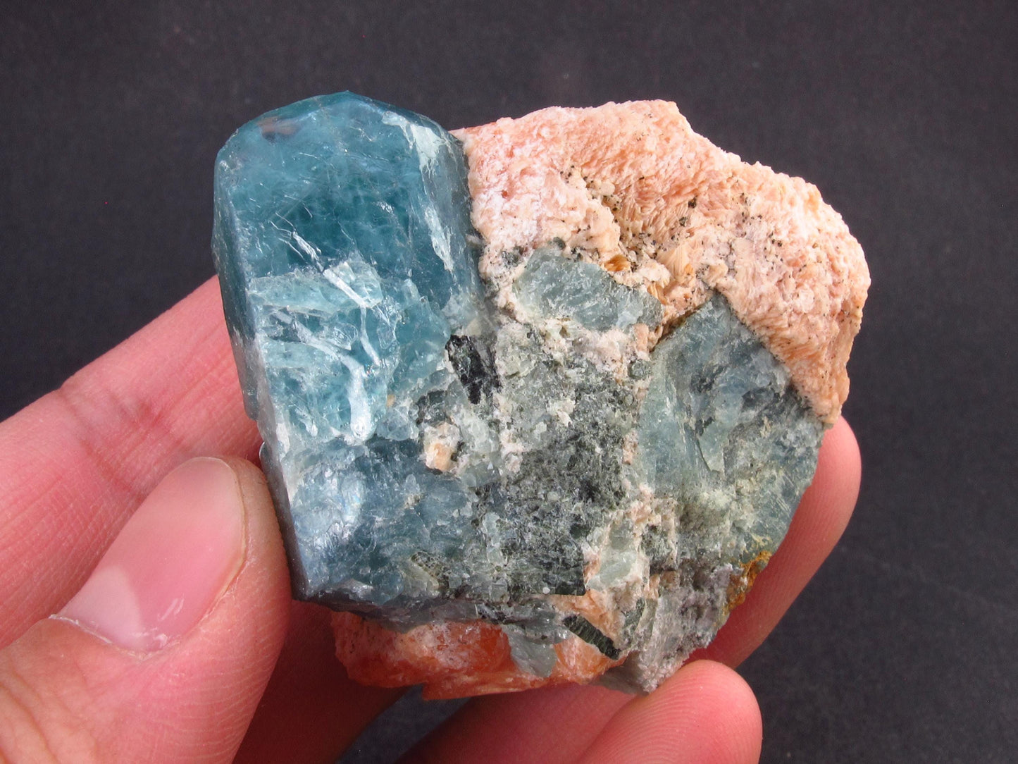 Rare Blue Apatite Cluster from Russia - 1.9" - 69.5 Grams