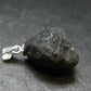 Apache Tear Obsidian Crystal Silver Pendant From Mexico - 0.9" - 2.57 Grams