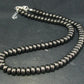 Shungite Necklace with 8mm Rondelle Beads From Russia - 18"
