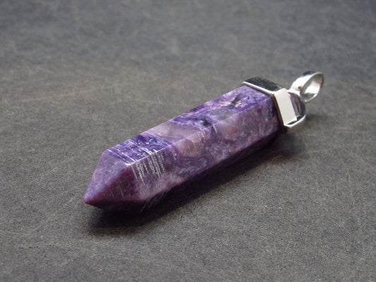Rare High-Quality Charoite Pendant From Russia - 1.8" - 5.5 Grams