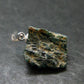 Extremely Rare Rough Grandidierite Silver Pendant From Madagascar - 0.9" - 2.94 Grams