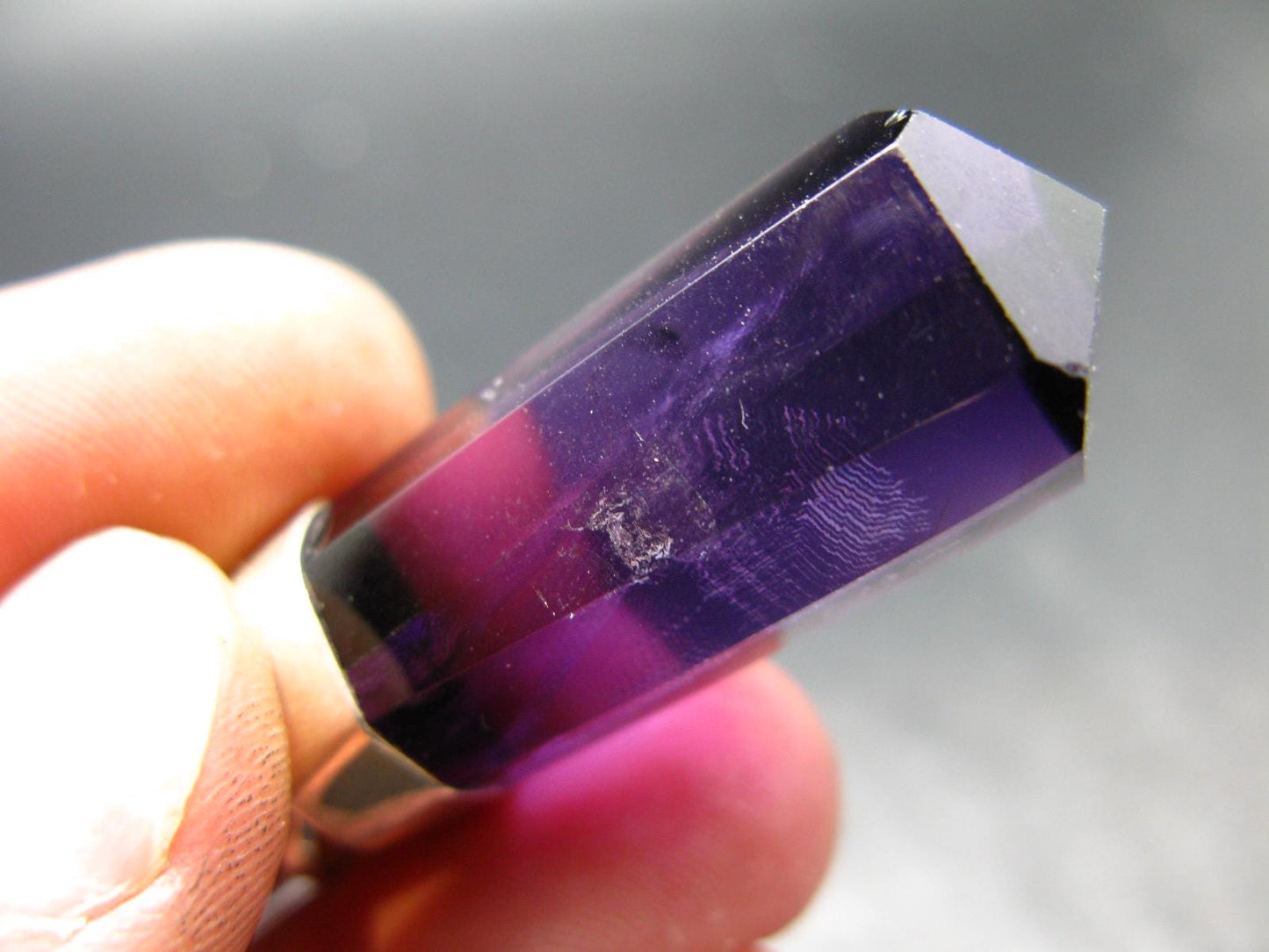Genuine Rich Purple Faceted Amethyst Silver Pendant From Brazil - 2.1" - 14.48 Grams