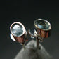 Alexandrite Gem Silver Stud Earrings From Russia - 0.86 Grams