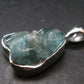 Blue Zircon Gem Crystal Silver Pendant From Cambodia - 1.1" - 5.80 Grams