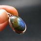 Labradorite Pendant In 925 Sterling Silver From Madagascar - 1.1'' - 3.14 Grams
