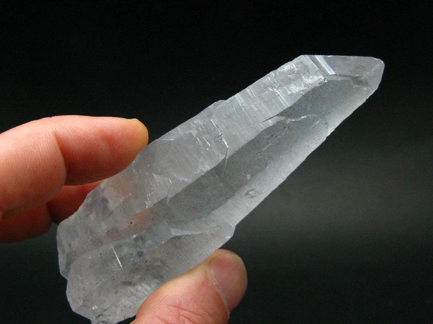 Dumortierite In Quartz Crystal From Brazil - 4.1" - 84.51 Grams
