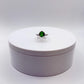Green Helenite Oval Ring – Sterling Silver Faceted Gemstone Statement Ring