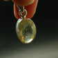 Gem Libyan Desert Glass Tektite Faceted Pendant Sterling Silver from Libya - 1.1" - 3.96 Grams