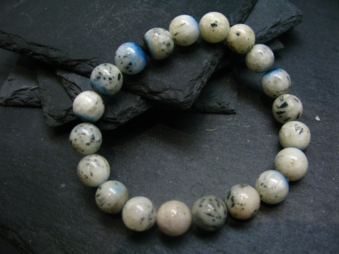 Blue Ice Glacierite Genuine Bracelet ~ 7 Inches ~ 10mm Round Beads