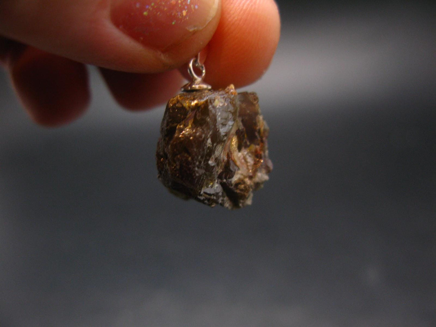Sphalerite 925 Silver Pendant from Spain - 0.8" - 4.25 Grams