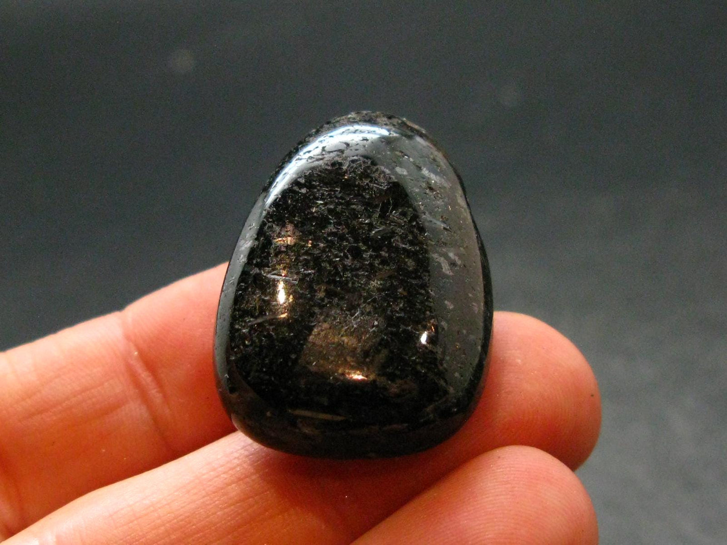 Nuumite Nuummite Metal Free Pendant From Greenland - 1.2" - 12.66 Grams