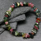 Watermelon Bicolor Tourmaline Genuine Bracelet ~ 7 Inches ~ 8mm Tumbled Beads
