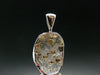Gray Herderite Silver Pendant from Africa - 1.1" - 2.73 Grams