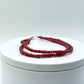 Ruby Beaded Bracelet | Natural Ruby Gemstone | Sterling Silver Clasp | July Birthstone Jewelry