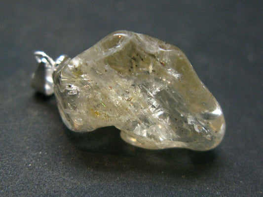 Golden Scapolite Silver Pendant From India - 1.1" - 3.91 Grams