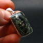 Nice Polished Seraphinite Clinochlore Stalactite Silver Plated Pendant From Russia - 1.4" - 6.09 Grams