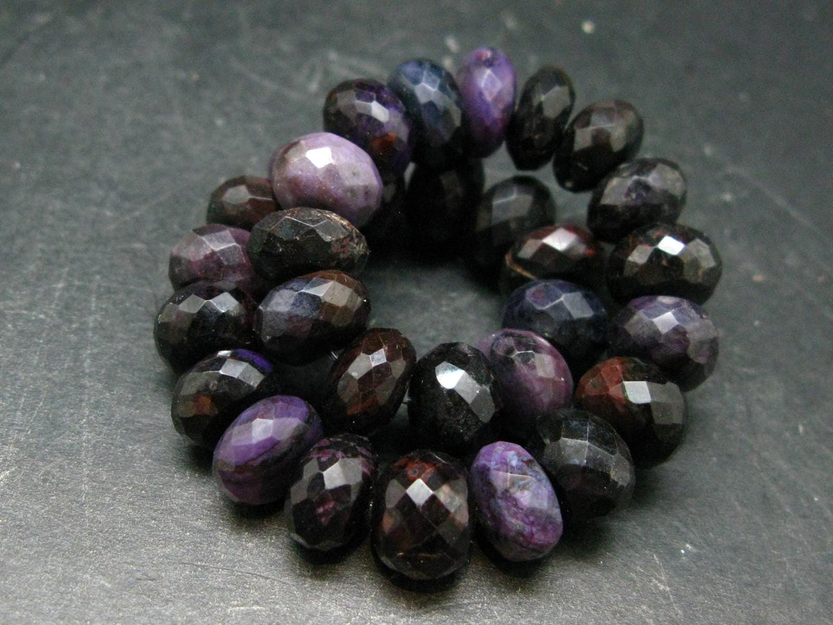 Sugilite Genuine Bracelet ~ 7 Inches ~ 10mm Rondelle Beads